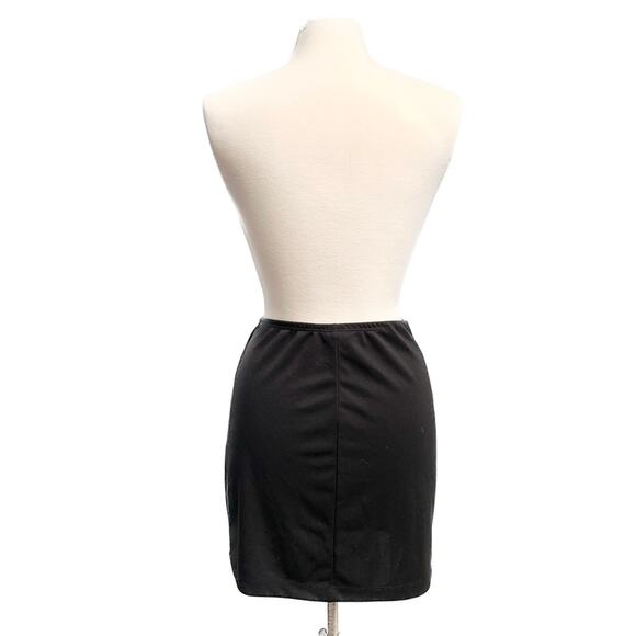 Black O Ring Cutout Mini Skirt - Picture 6 of 10